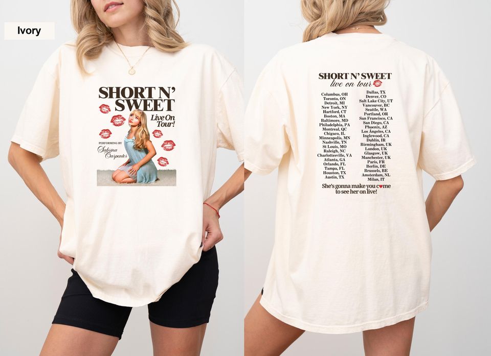 New Short N’ Sweet Live On Tour! Shirt, Performing By Sabrina Carpenter Shirt, Carpenter 2025 Shirt