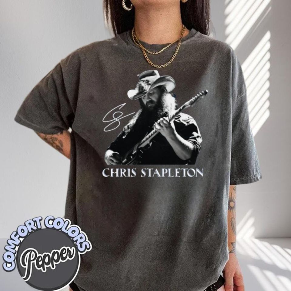 Chris Stapleton Tour Comfort Color Shirt, Vintage Country Music Festival 2025 Bootleg Rap Shirt, Singer Band King Of Country Shirt