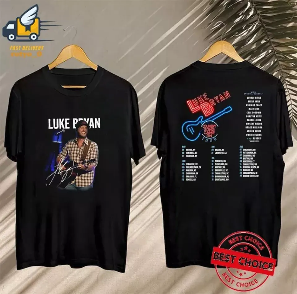 New New! Luke Bryan Graphic Shirt, 2025 Luke Bryan Country Song Came On Tour Shirt