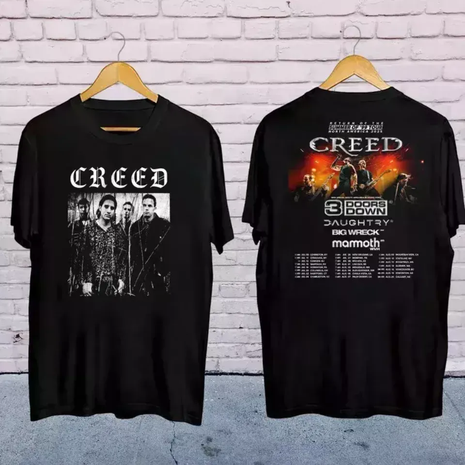New Creed Band Summer Of 99 Tour 2025 Tour Shirt, Creed Band Fan Gift