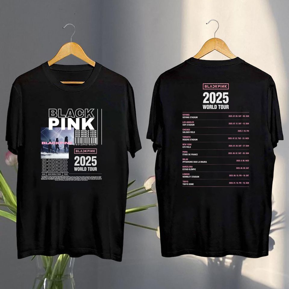 New 2025 Black Pink World Tour Shirt, Black Pink 2025 Concert Shirt, Black Pink Shirt