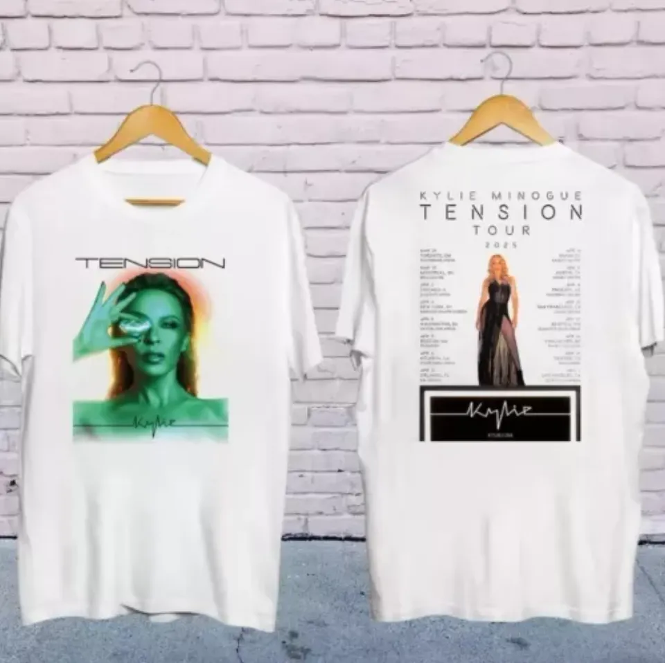 New Kylie Minogue 2025 Concert, Kylie Minogue Tension World Tour 2025 Shirt