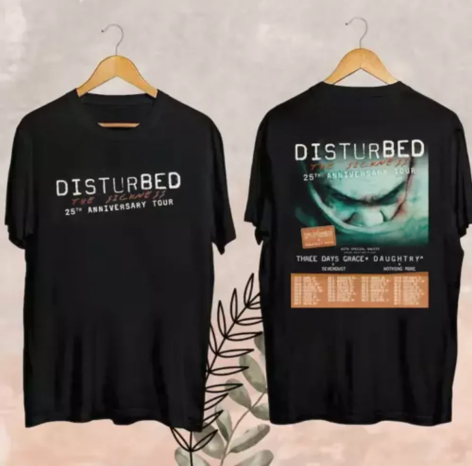 New Disturbed The Sickness 25Th Anniversary Tour Date 2025 Merch, The Sickness 25Th Shirt
