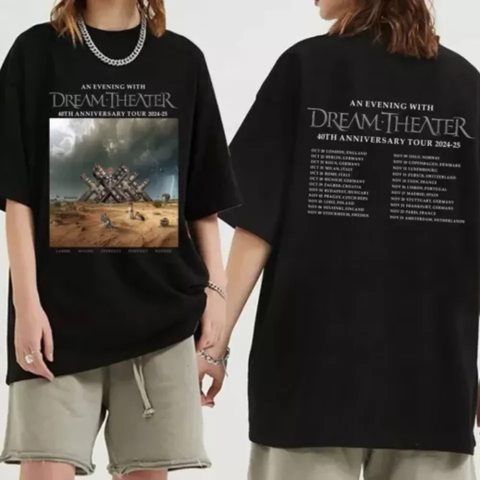 New Dream Theater – 40Th Anniversary Tour 2024 2025 Shirt | Cotton Short Sleeve Shirt | Summer Casual Shirt