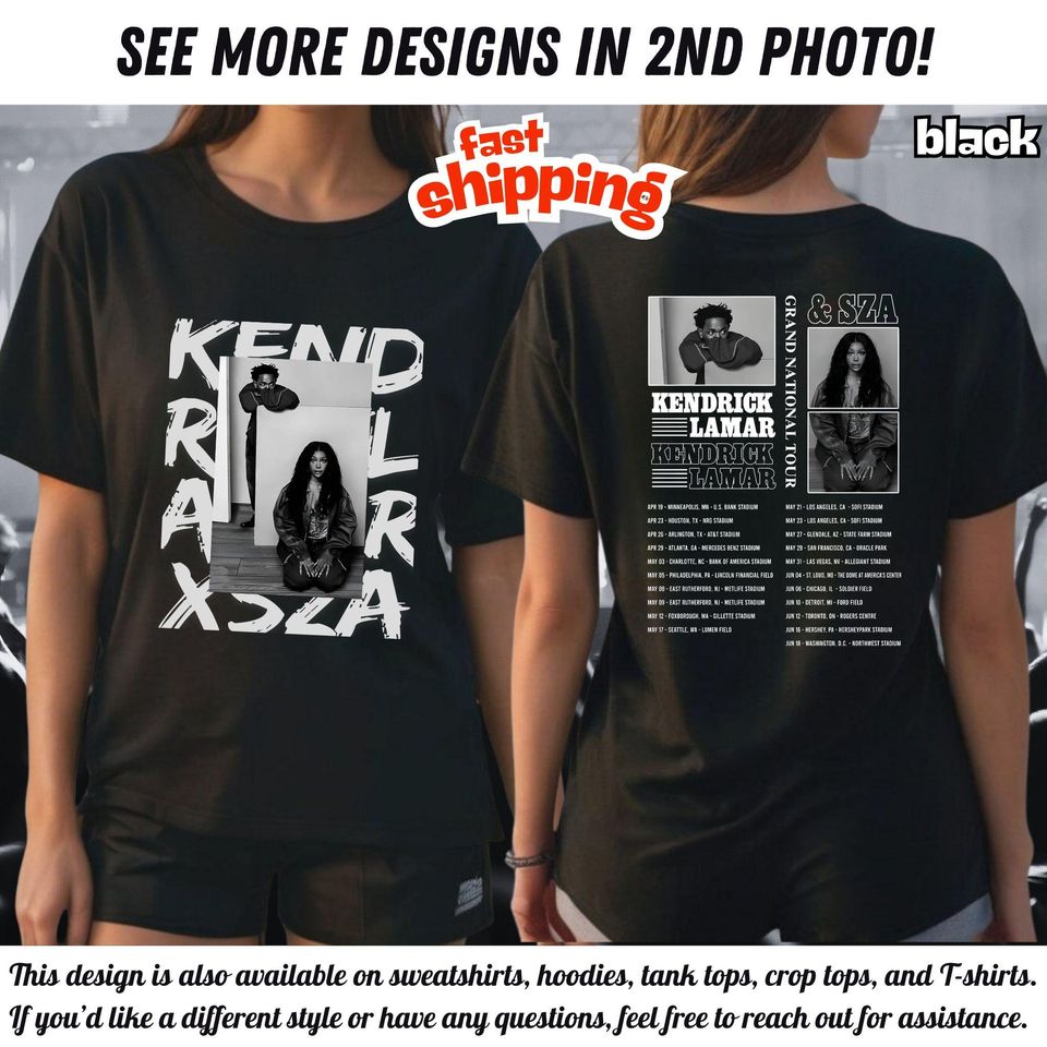 New Sza & Kendrick Lamar 2025 Tour Shirt | Grand National Tour Merch | Sza And Kendrick Merch | Hip-Hop Concert Shirt | Sza Lana Album Cover