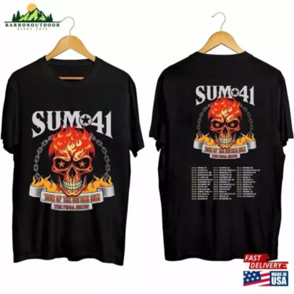 New Sum 2024 2025 Tour Graphic 2 Side Black Shirt Unisex Men Women