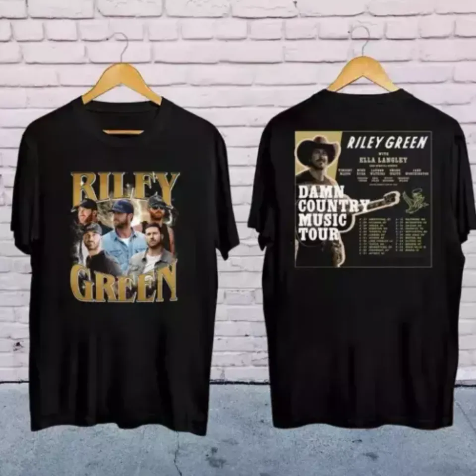 New Riley Green Damn Country Music Tour 2025 Shirt, Riley Green 2025 Concert