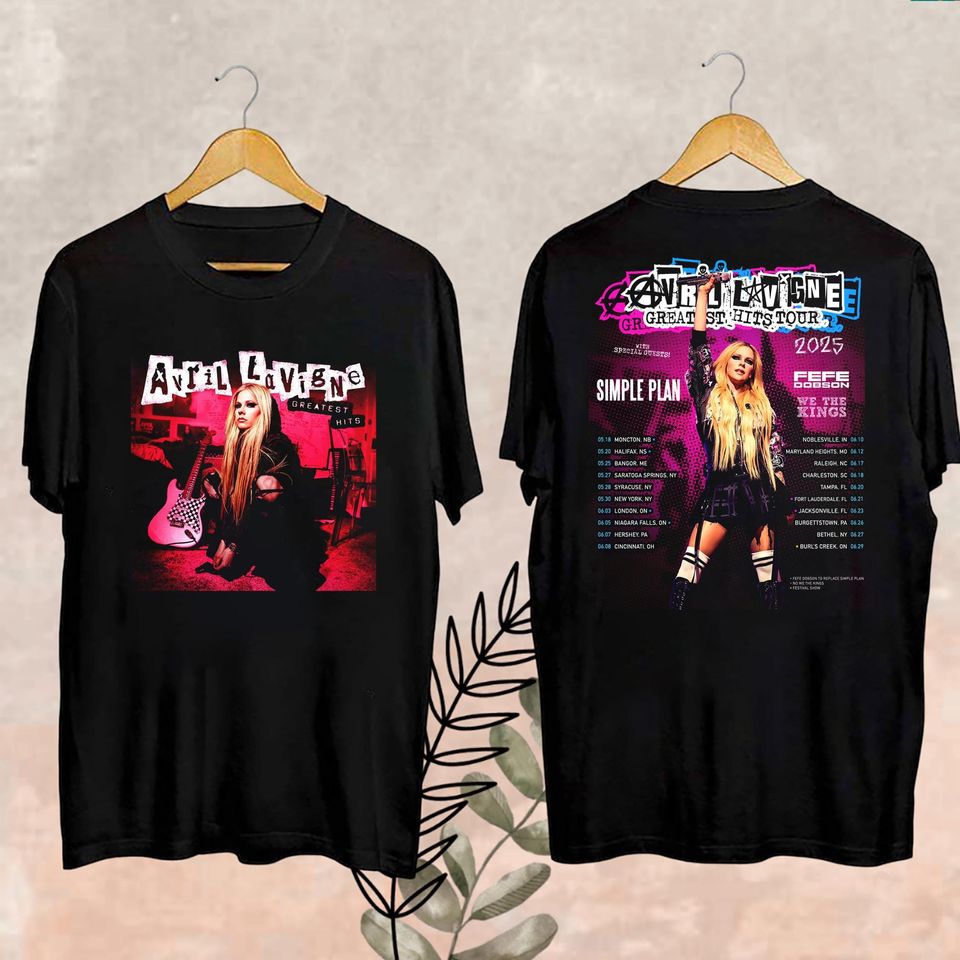 New 2025 Avril Lavigne Greatest Hits Tour Shirt, Avril Lavigne 2025 Concert, Avril Lavigne Fan Gift