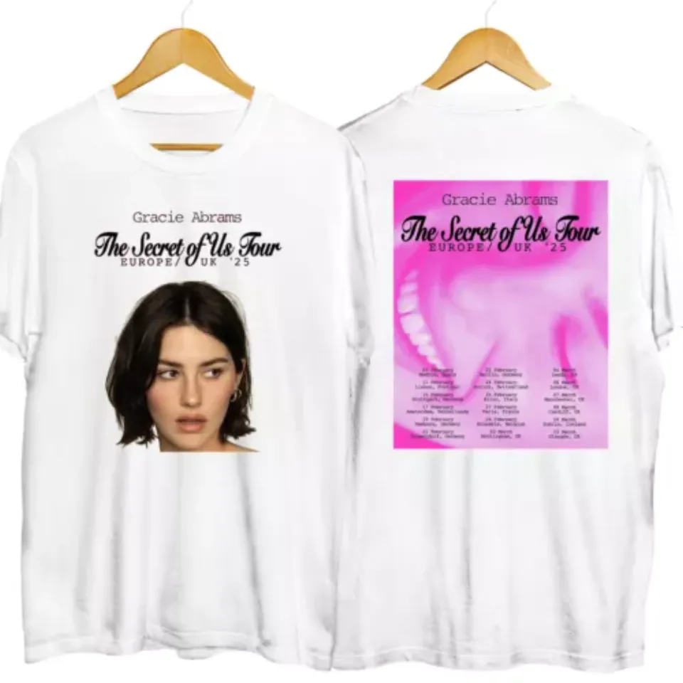 New Gracie Abrams The Secret Of Us 2025 Europe Tour Shirt, Gracie Tour Shirt For Fan