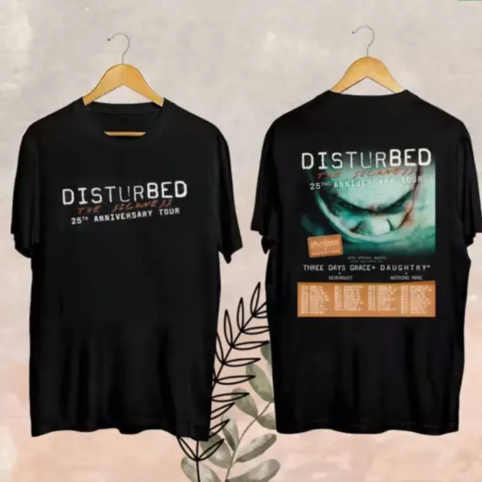 New Disturbed The Sickness 25Th Anniversary Tour Date 2025 Merch Shirt