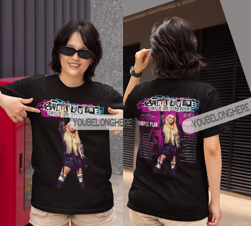New Unisex Shirt Avril Lavigne, Shirt Avril Lavigne, Shirt Avril Lavigne, Greatest Hits Tour 2025
