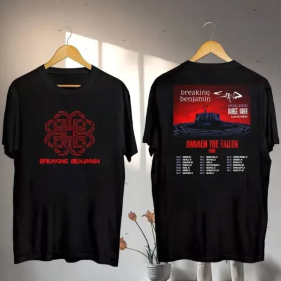 New Breaking Benjamin Awaken The Fallen 2025 Tour Unisex Shirt