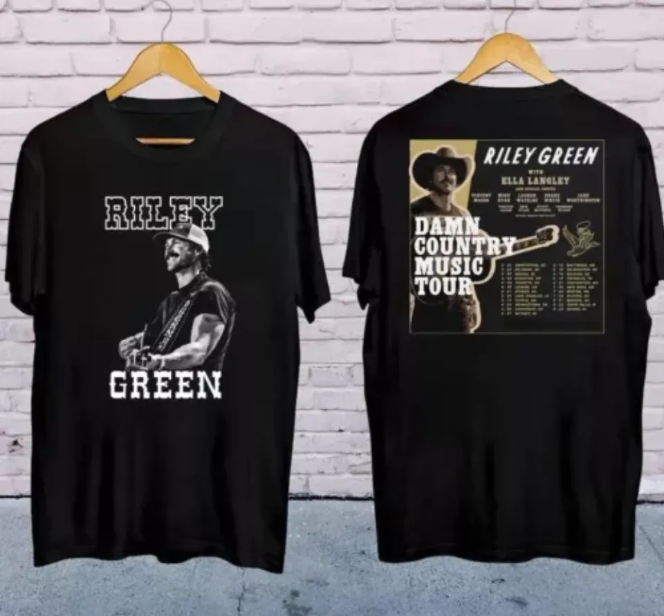 New 2025 Riley Green Damn Country Music Tour Shirt, Riley Green 2025 Concershirt, Music Shirt