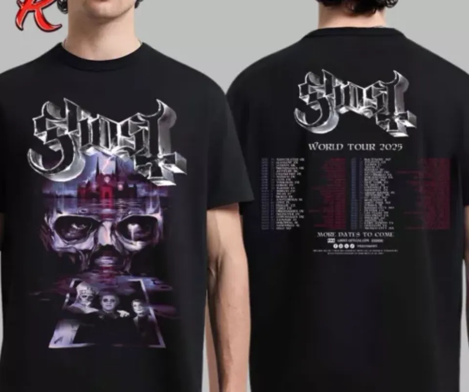 New Ghost Band World Tour 2025 Tour Dates Shirt, Ghost Band 2025 Shirt