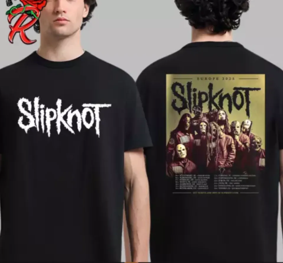 New Slipk Not Europe Tour 2025 With Tour Dates List Two Sides Unisex Shirt