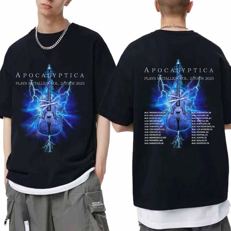 New Apocalyptica 2025 Tour Shirt, Apocalyptica Band Fan Shirt, Apocalyptica 2025 Concershirt