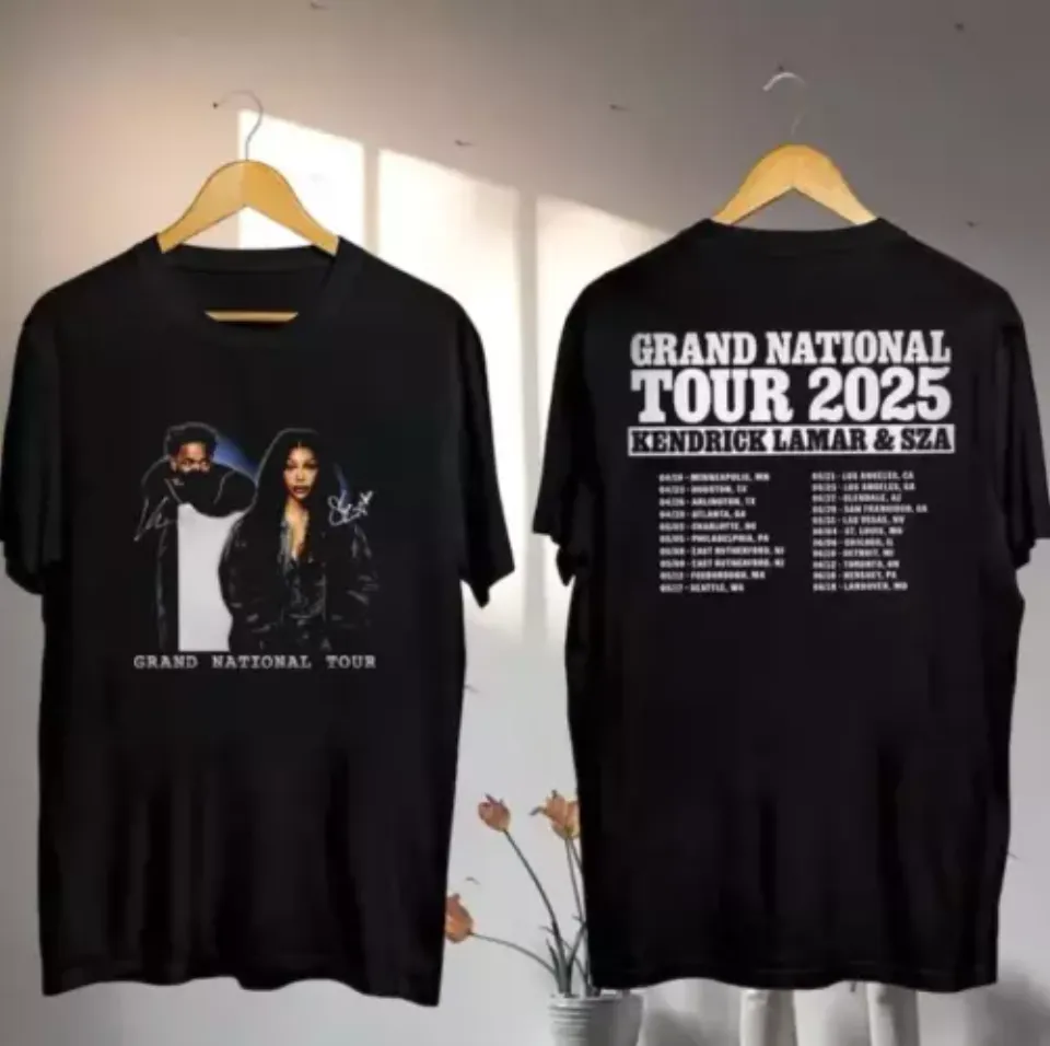 New Kendrick Lamar 2025 Grand National Tour Shirt, Kendrick Lamar & Sza Signatures