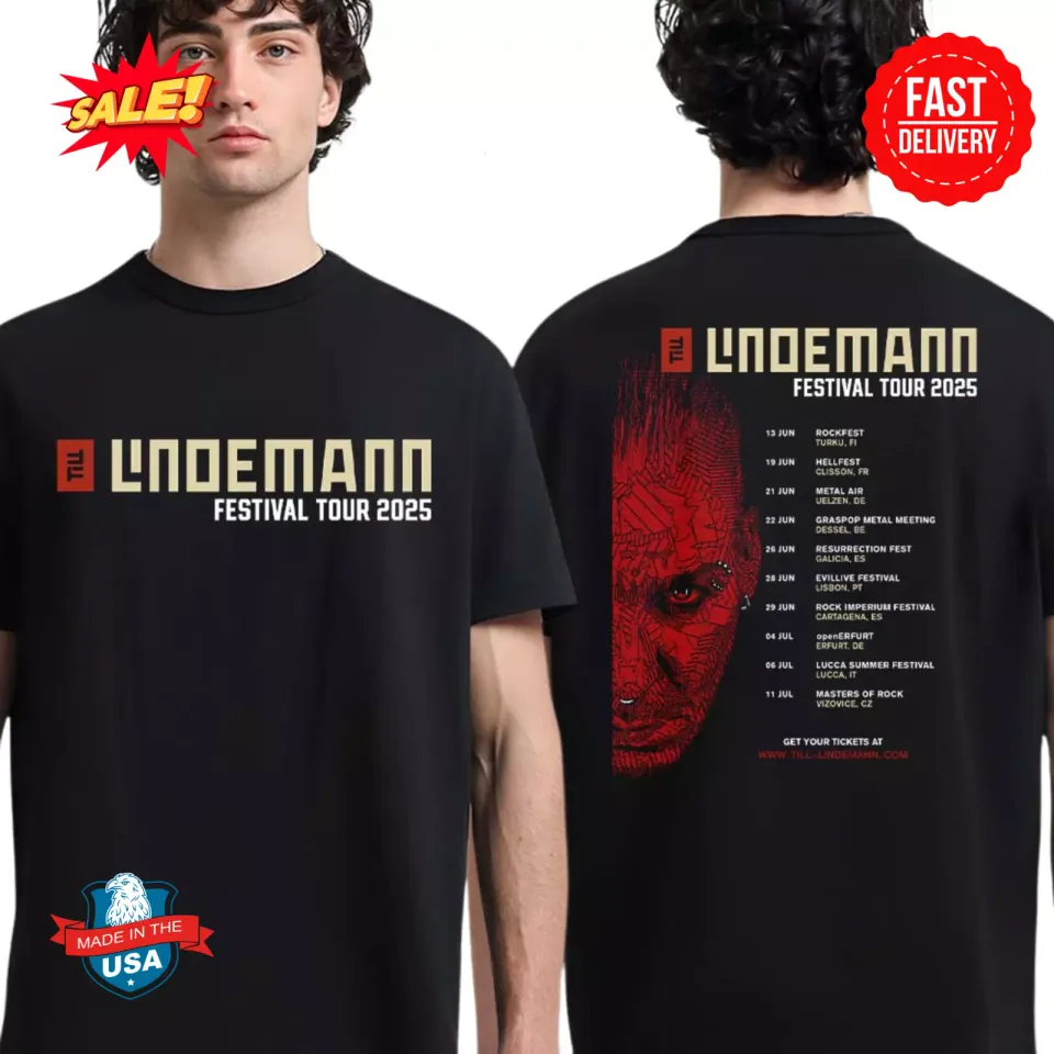Till Lindemann Festival Tour 2025 Tour Dates Two Sides Shirt