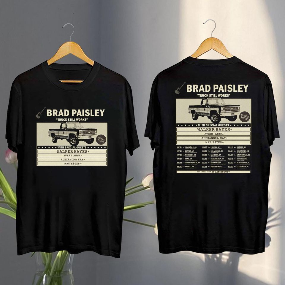 New 2025 Brad Paisley Truck Still Works Tour Shirt, Brad Paisley 2025 Concert, Brad Paisley Fan Shirt