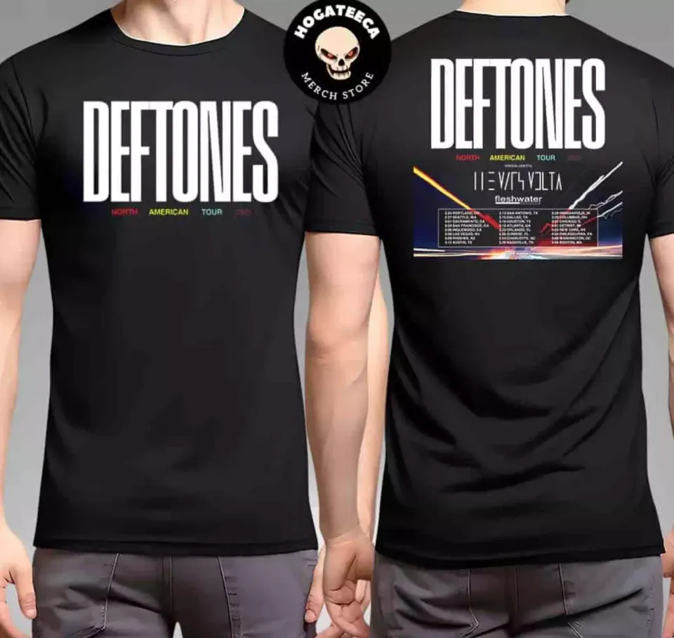 Deftone North American Tour 2025 Schedule List Two Sides Unisex Shirt