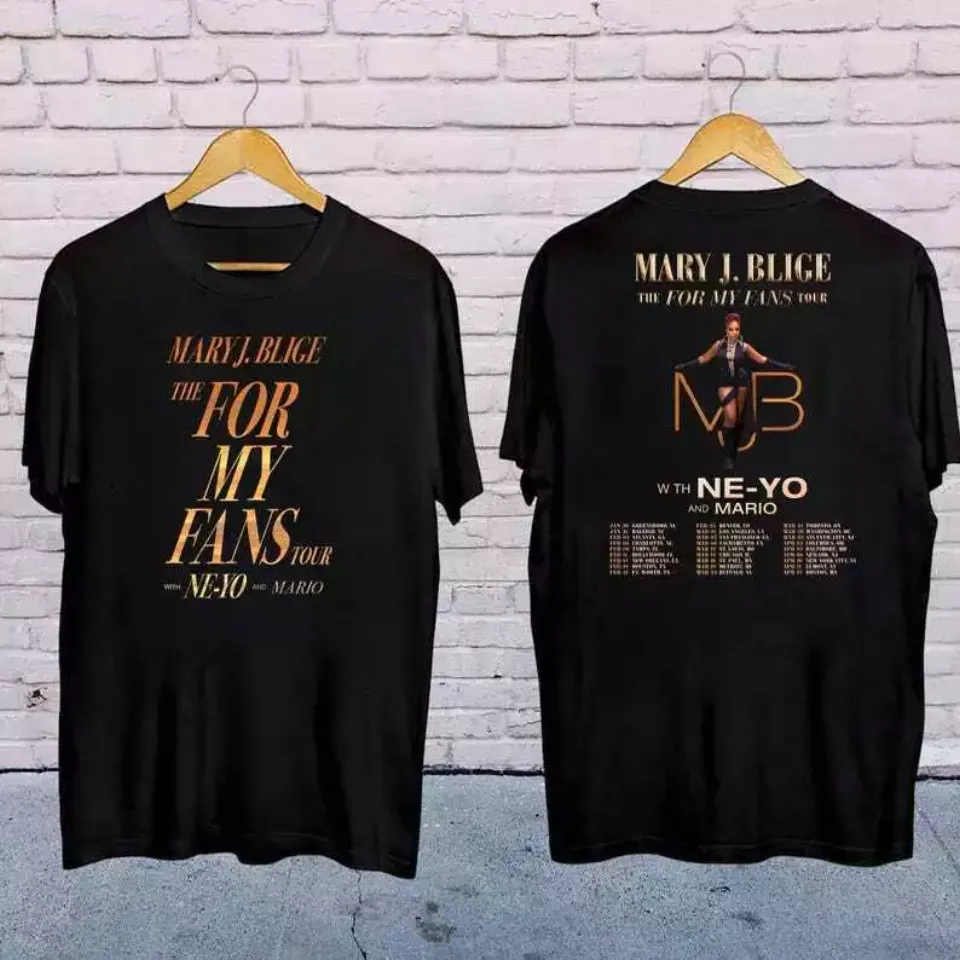New Mary J Blige Graphic Shirt, Mary J Blige The For My Fans Tour 2025 Shirt