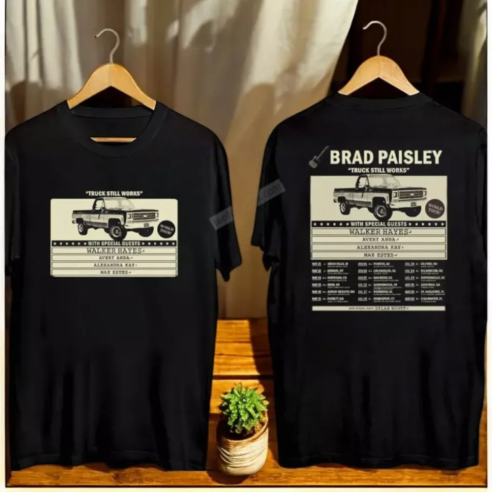 New Brad Paisley Truck Still Works World Tour 2025 Two-Sided Shirt