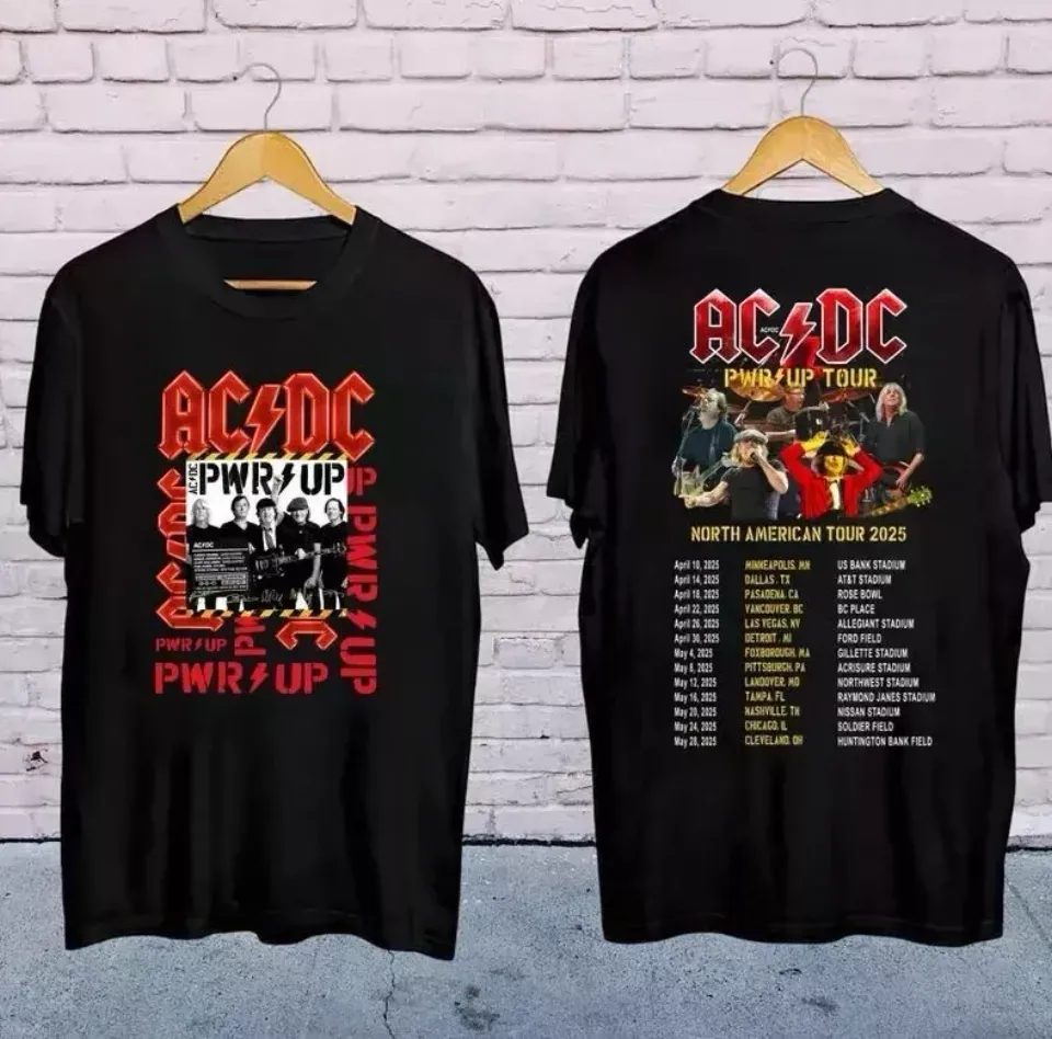 New Ac-Dc Band World Tour 2025 Shirt, Rock Band Pwr Up Concert 2025 Unisex Shirt