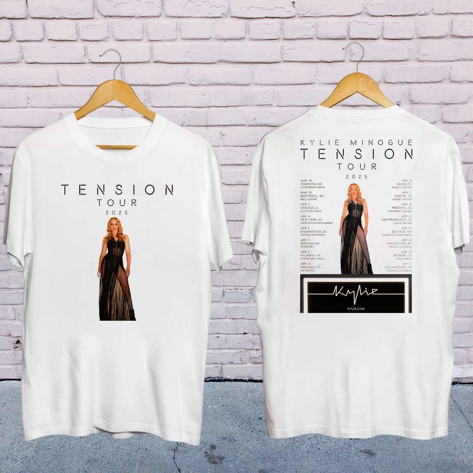 New Kylie Minogue Tension World Tour 2025 Shirt, Kylie Minogue 2025 Concert, Kylie Minogue Fan Gift