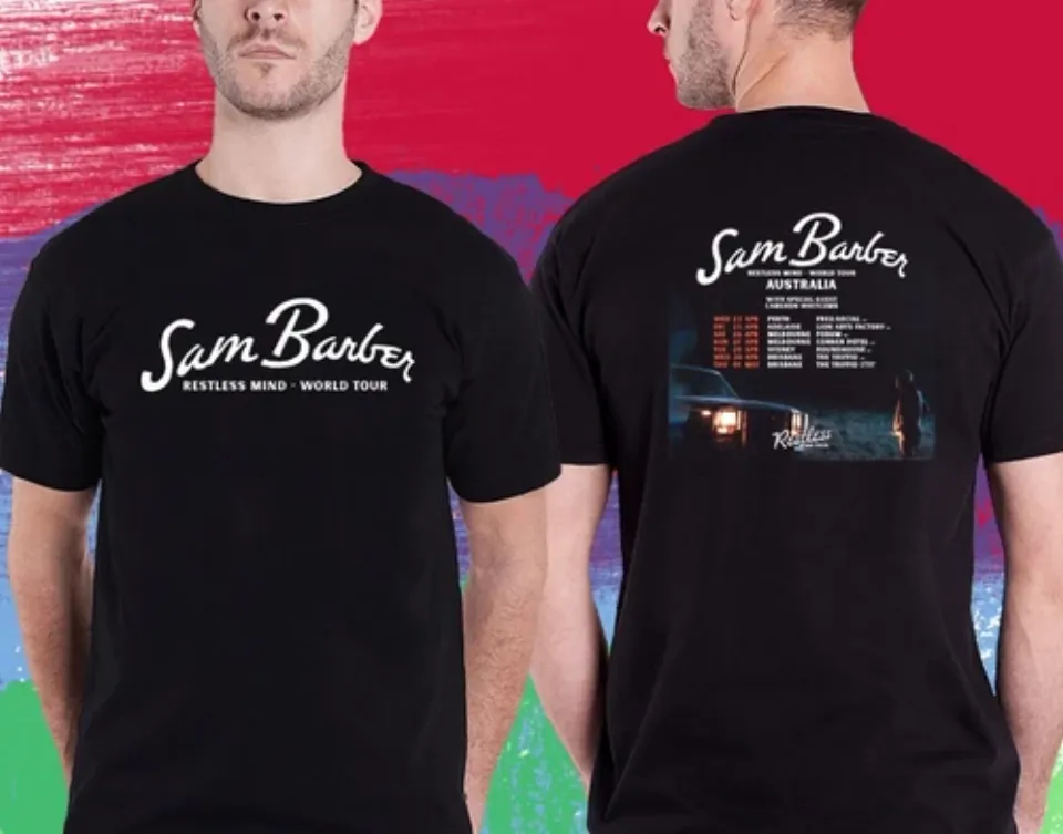 Sam Barber Restless Mind Australia Tour 2025 Double Sided Shirt