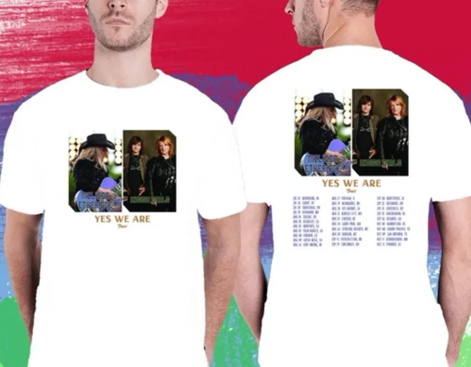 New Melissa Etheridge Indigo Girls Yes We Are Tour 2025 Double Sided Shirt