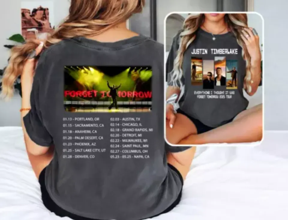 New Justin Timberlake Tour 2025 Shirt, Forget Tomorrow World Tour 2025