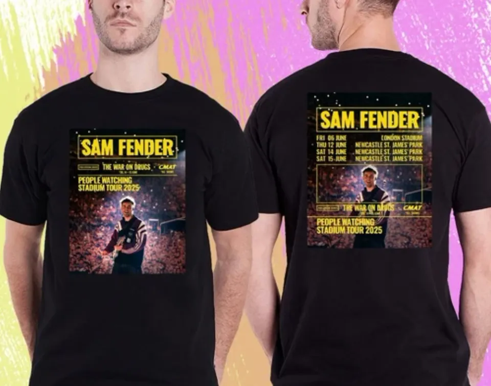New Sam Fender People Watching Stadium Uk Tour 2025 Double Sided Shirt