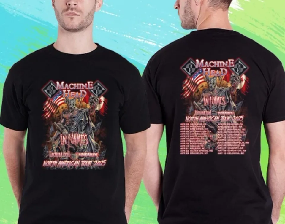 New Machine Head North American Tour 2025 Double Sided Shirt