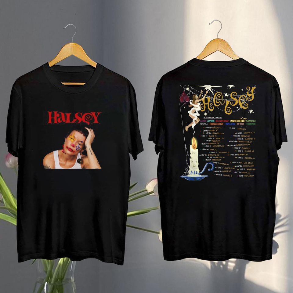 New Halsey Graphic Shirt, 2025 Halsey For My Last Trick The Tour Shirt, Halsey 2025 Concert