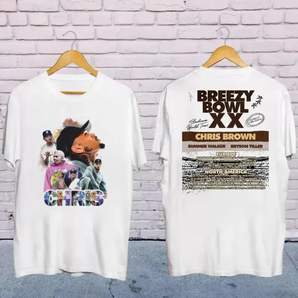 New 2025 Chris Brown Breezy Bowl Xx Tour Shirt, Chris Brown Album Shirt