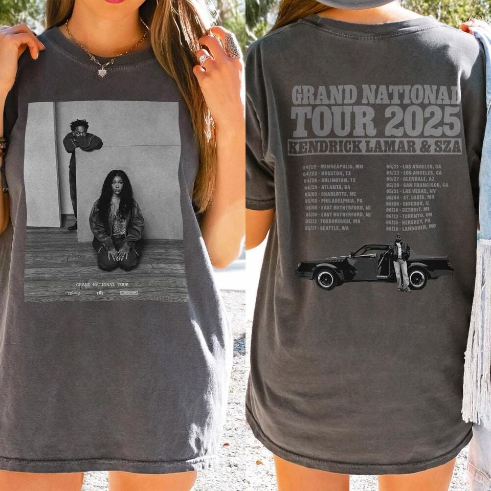 New Kendrick Lamar 2 Side Rap Merch Shirt, Sza Lamar Tour Vintage Bootleg 90S, Tour 2025 Rap Hip Hop Gift Unisex Shirt