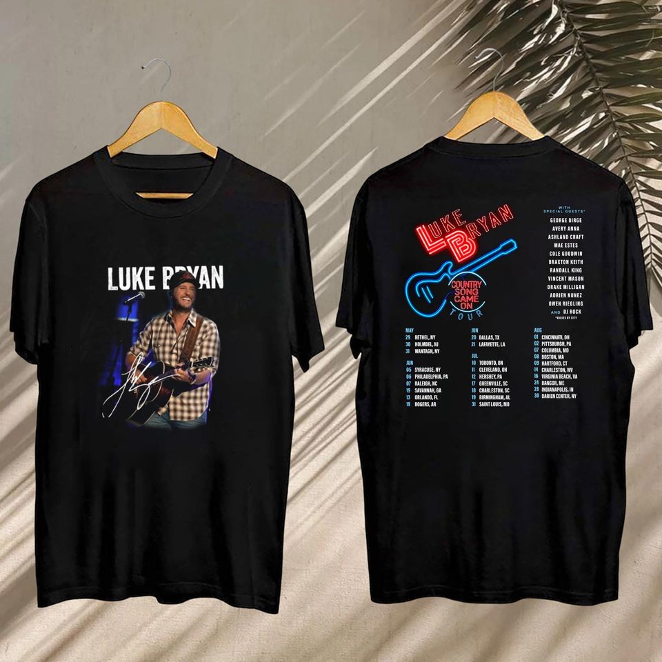 Luke Bryan Graphic Shirt, 2025 Luke Bryan Country Song Came On Tour Shirt, Luke Bryan Signature Shirt