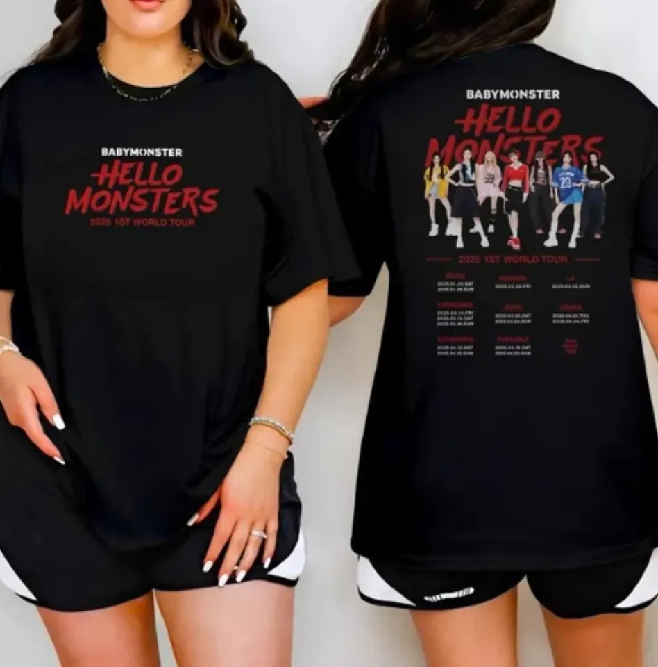 New Babymonster Hello Monster World Tour Shirt, Hello Monsters 1St World Tour Shirt