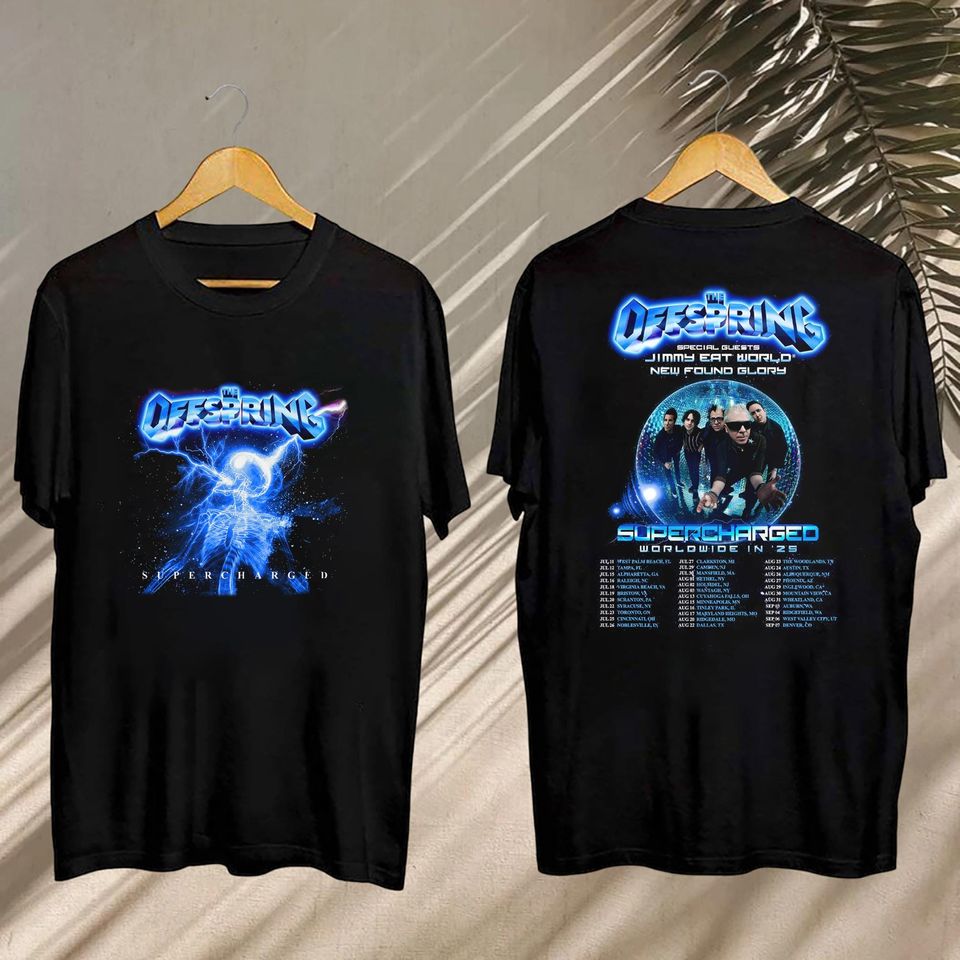 New The Offspring Shirt, The Offspring Supercharged Worldwide In 2025 Shirt, The Offspring Concert