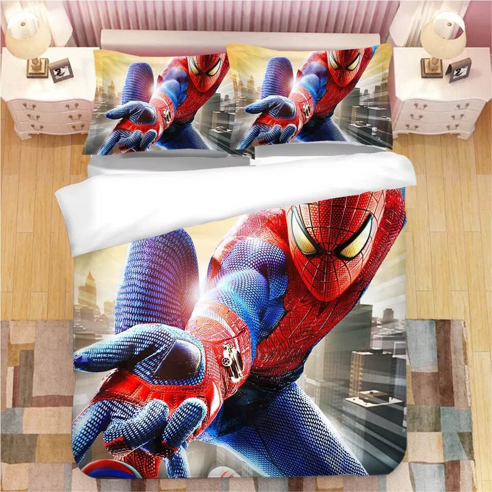 Spider-Man Quilt Cover Pillowcase Bedding Set Home Bedroom Decor