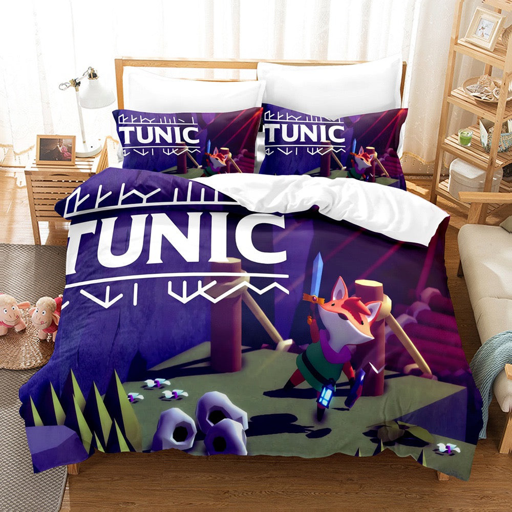 Tunic Quilt Cover Pillowcase Bedding Set Home Bedroom Decor