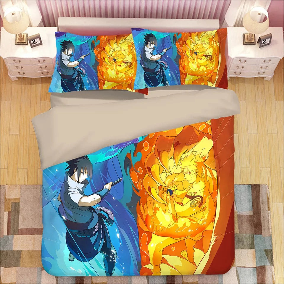 Naruto Uzumaki Naruto Quilt Cover Pillowcase Bedding Set Home Bedroom Decor