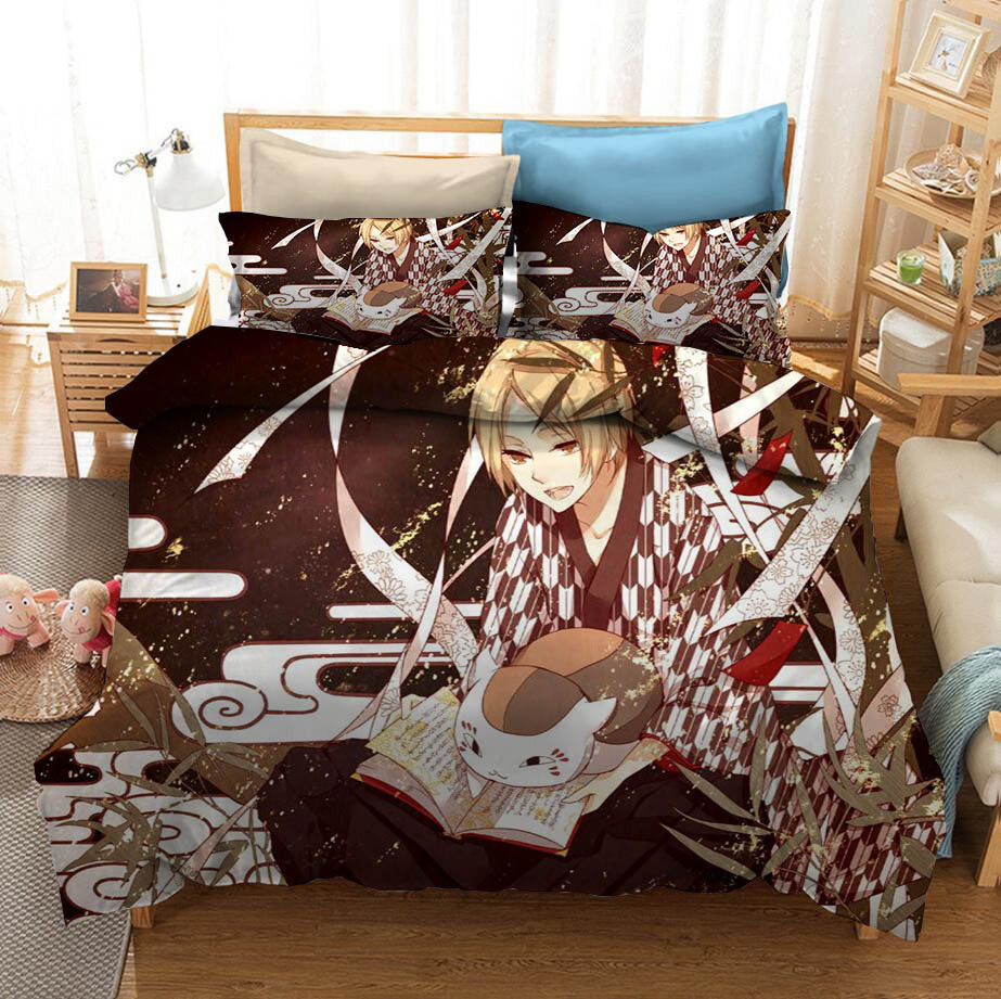 Natsume Yuujinchou NatsumeS Book Of Friends Quilt Cover Pillowcase Bedding Set Home Bedroom Decor