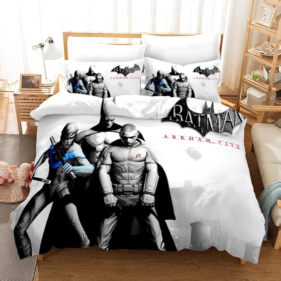 Batman Quilt Cover Pillowcase Bedding Set Home Bedroom Decor