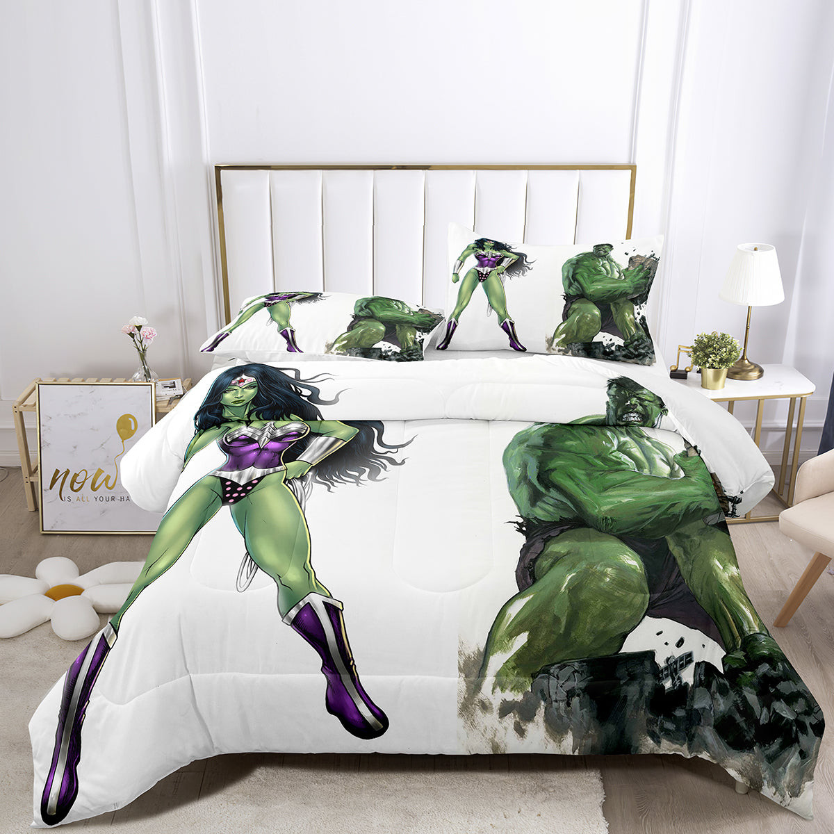 She Hulk Quilt Cover Pillowcase Bedding Set Home Bedroom Decor