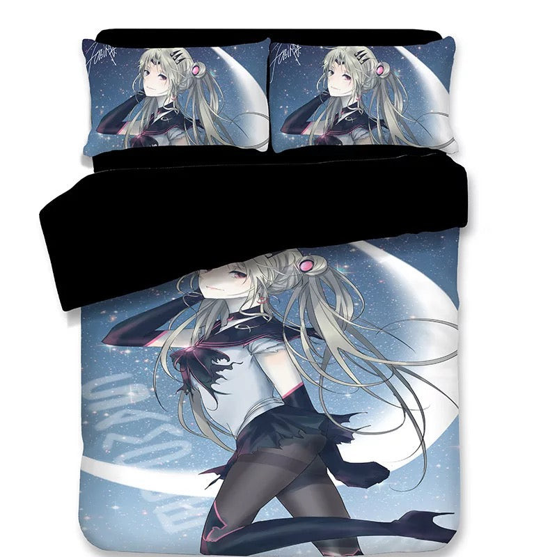 Sailor Moon Quilt Cover Pillowcase Bedding Set Home Bedroom Decor