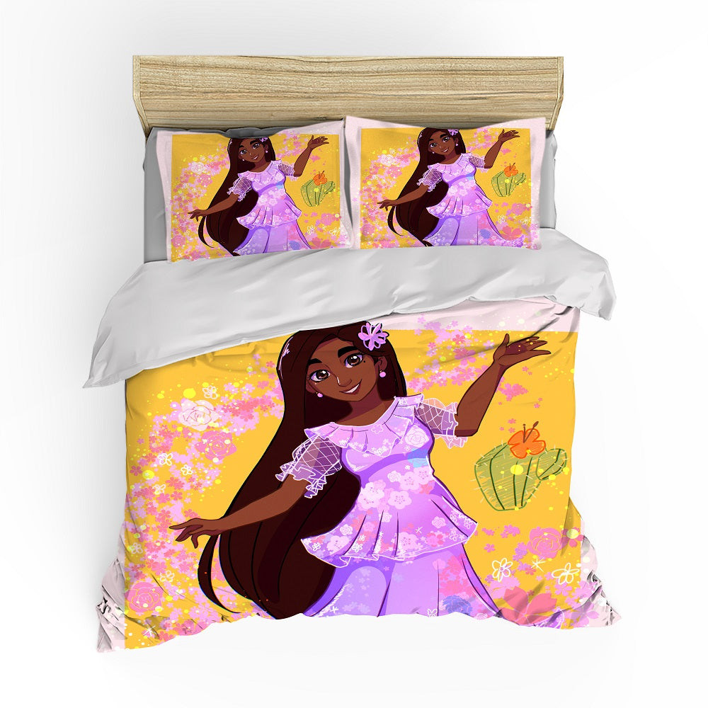 Encanto Mirabel Quilt Cover Pillowcase Bedding Set Home Bedroom Decor