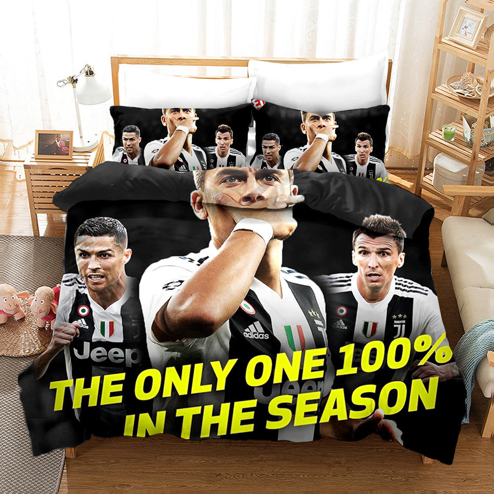 Football League Quilt Cover Pillowcase Bedding Set Home Bedroom Decor