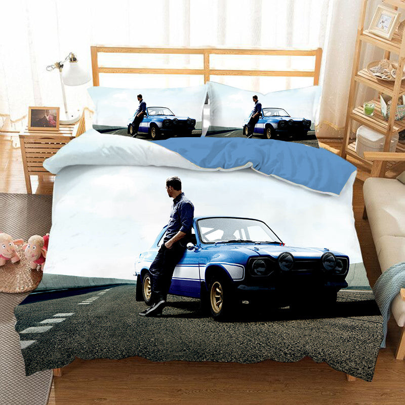 Fast & Furious Quilt Cover Pillowcase Bedding Set Home Bedroom Decor