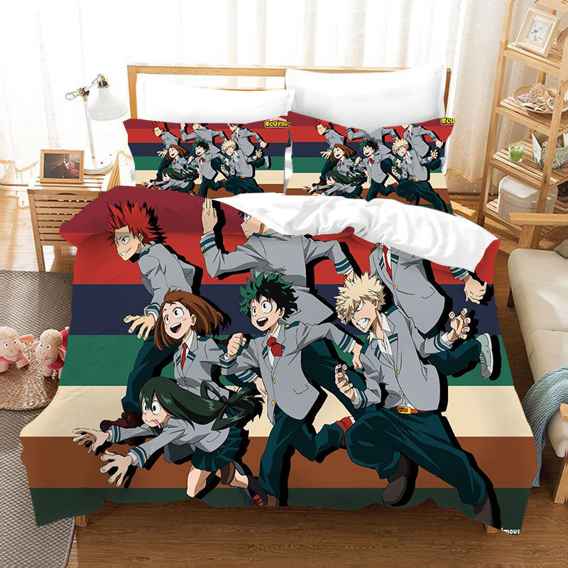 My Hero Academia Season 4 Quilt Cover Pillowcase Bedding Set Home Bedroom Decor